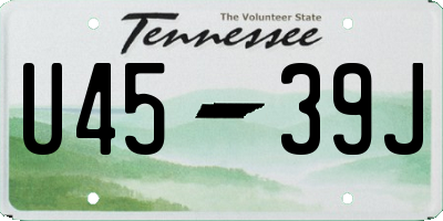 TN license plate U4539J
