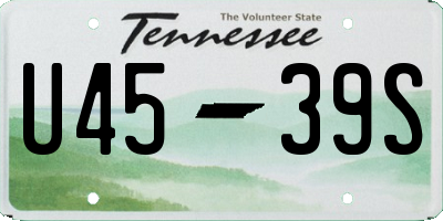 TN license plate U4539S
