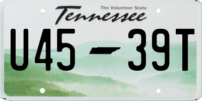 TN license plate U4539T