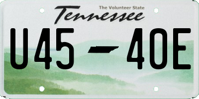 TN license plate U4540E