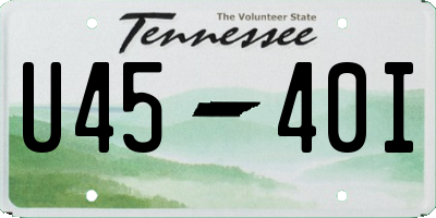 TN license plate U4540I