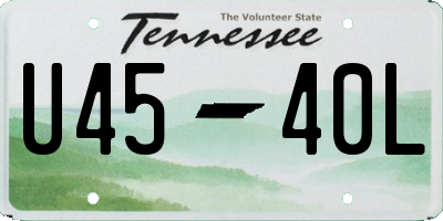 TN license plate U4540L