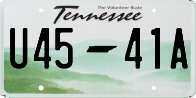 TN license plate U4541A