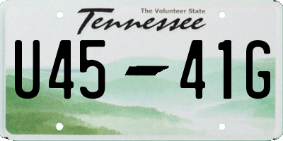 TN license plate U4541G