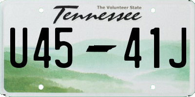 TN license plate U4541J