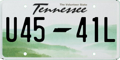 TN license plate U4541L