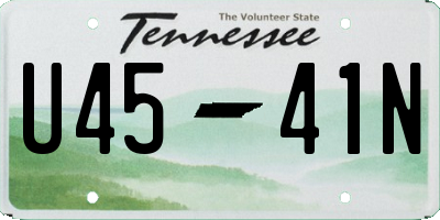 TN license plate U4541N