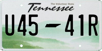 TN license plate U4541R