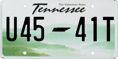 TN license plate U4541T