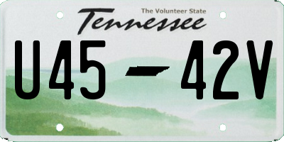 TN license plate U4542V