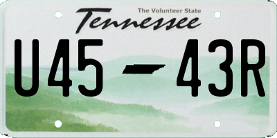 TN license plate U4543R