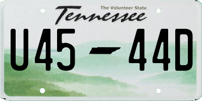 TN license plate U4544D