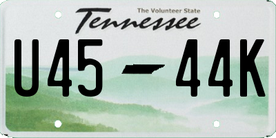 TN license plate U4544K