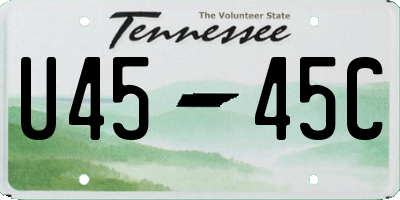 TN license plate U4545C