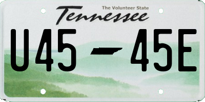 TN license plate U4545E