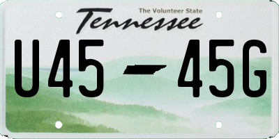 TN license plate U4545G