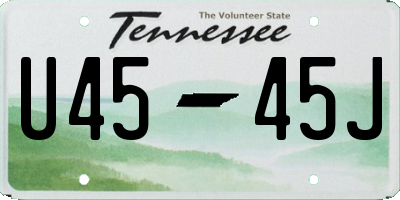 TN license plate U4545J