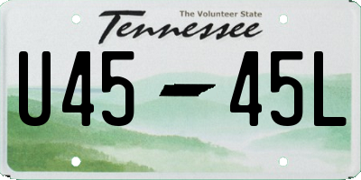 TN license plate U4545L