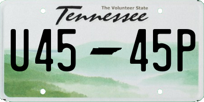 TN license plate U4545P
