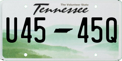TN license plate U4545Q
