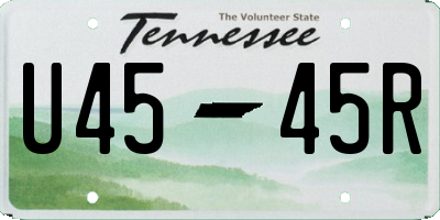 TN license plate U4545R