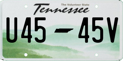TN license plate U4545V