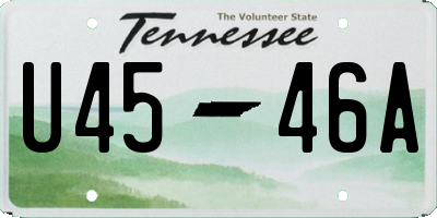 TN license plate U4546A