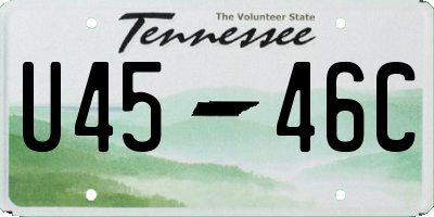 TN license plate U4546C