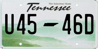 TN license plate U4546D