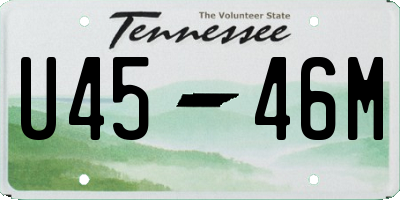TN license plate U4546M