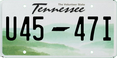 TN license plate U4547I
