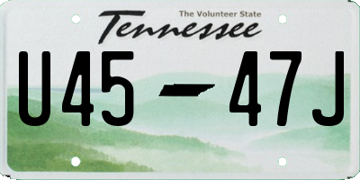 TN license plate U4547J