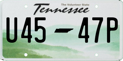 TN license plate U4547P