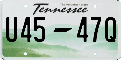 TN license plate U4547Q
