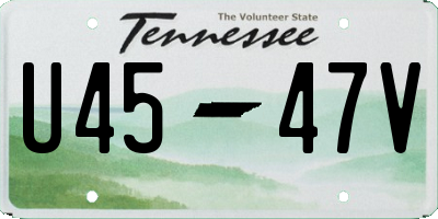 TN license plate U4547V