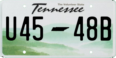 TN license plate U4548B