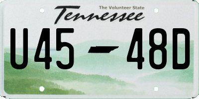 TN license plate U4548D