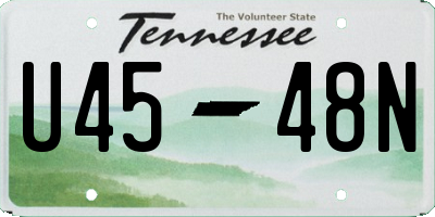 TN license plate U4548N