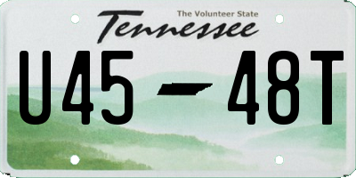 TN license plate U4548T