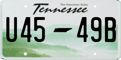 TN license plate U4549B
