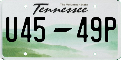 TN license plate U4549P