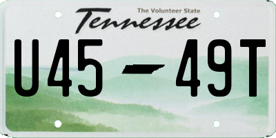 TN license plate U4549T