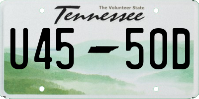 TN license plate U4550D