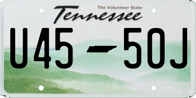 TN license plate U4550J