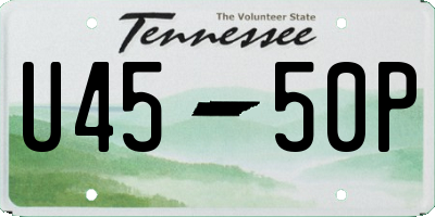 TN license plate U4550P