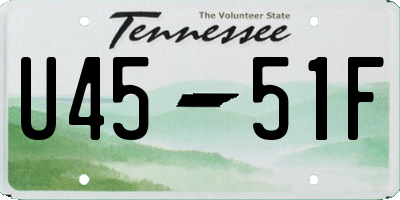 TN license plate U4551F