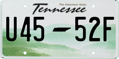 TN license plate U4552F