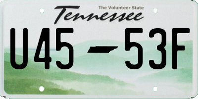 TN license plate U4553F