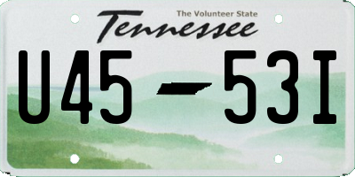 TN license plate U4553I