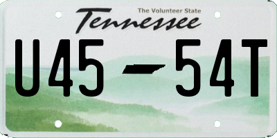TN license plate U4554T